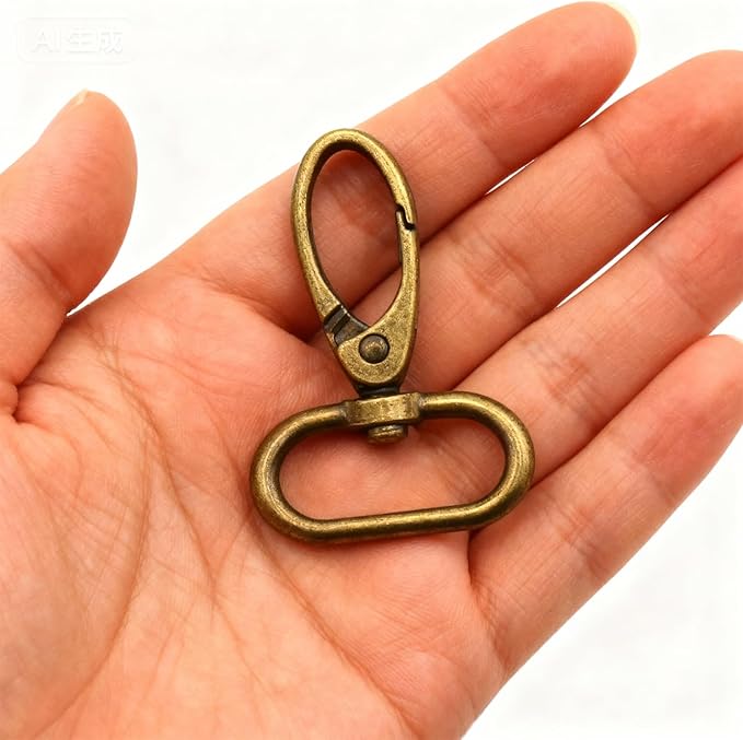 1-1/2 inch Swivel Lobster Claw Clasps 1.5 Inch 15pcs - Heavy Duty Metal Clasps with Secure Lock,Curved Snap Hooks for Bags Jewelry Making Keychains Lanyards & DIY Craft Supplies(AntiqueBronze,1.5inch)