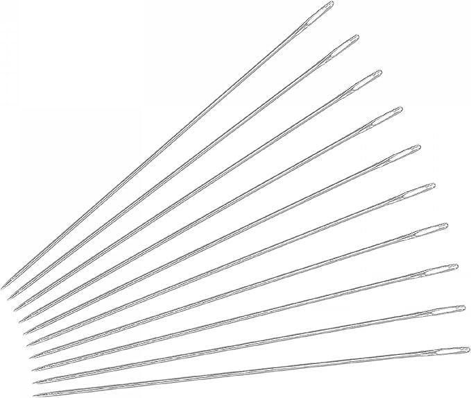 uxcell Beading Needles Fine Thin Long Straight Sewing Embroidery Threads Stainless Steel 1.57 Inch 100Pcs