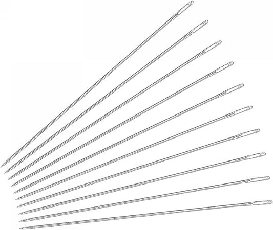 uxcell Beading Needles Fine Thin Long Straight Sewing Embroidery Threads Stainless Steel 1.57 Inch 100Pcs