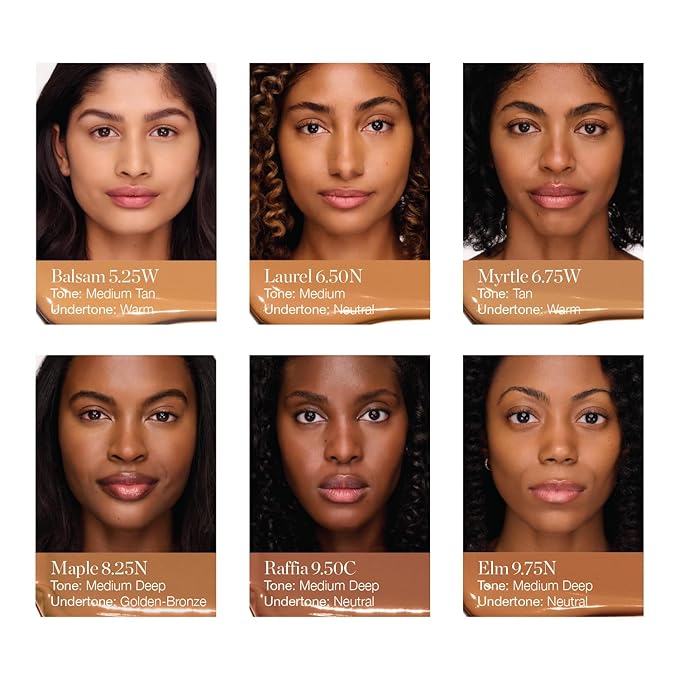 Ogee Complexion Perfecting Under Eye Concealer - Certified Organic Full Coverage Concealer - Buildable Coverage - RAFFIA 9.50C - Medium Deep (Cool Undertones)