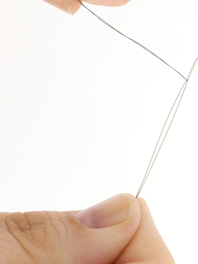 The Beadsmith Big Eye Beading Needles, 2.125 inches, 4 per Card, Sharp Points, Use for General Sewing, Weaving and Embroidery, Very Easy to Thread