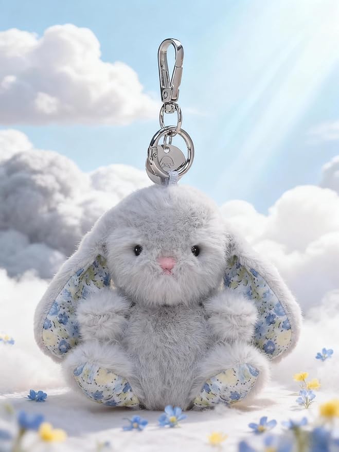 Rabbit Keychain for Backpack, Cute Keychain Bag Charms for Women