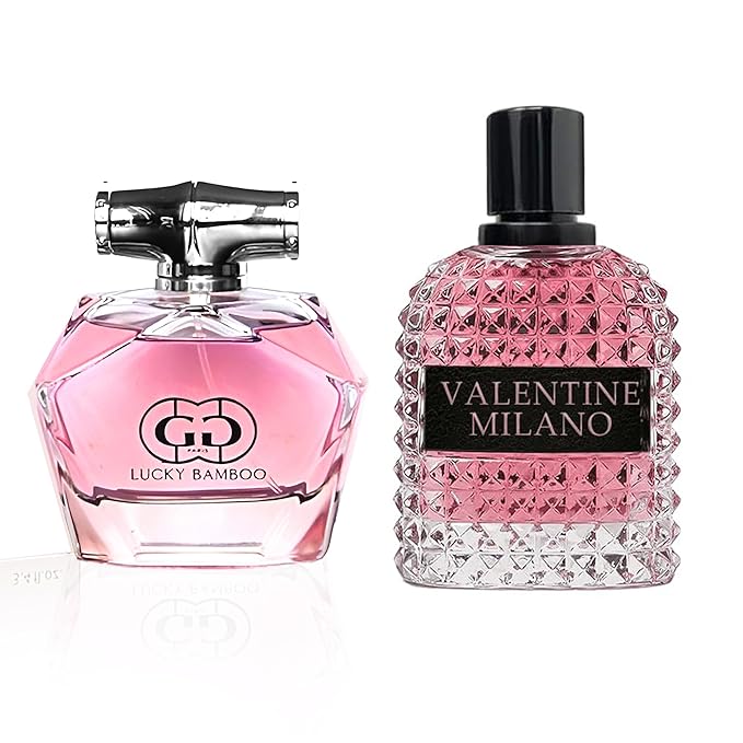 AFLUXE Women's Perfume Combo Set Milano Women&Lucky Bamboo Floral Fruity Fragrance Eau De Parfum Elegant 100ml Bottle Natural Spray Each for Daily Used