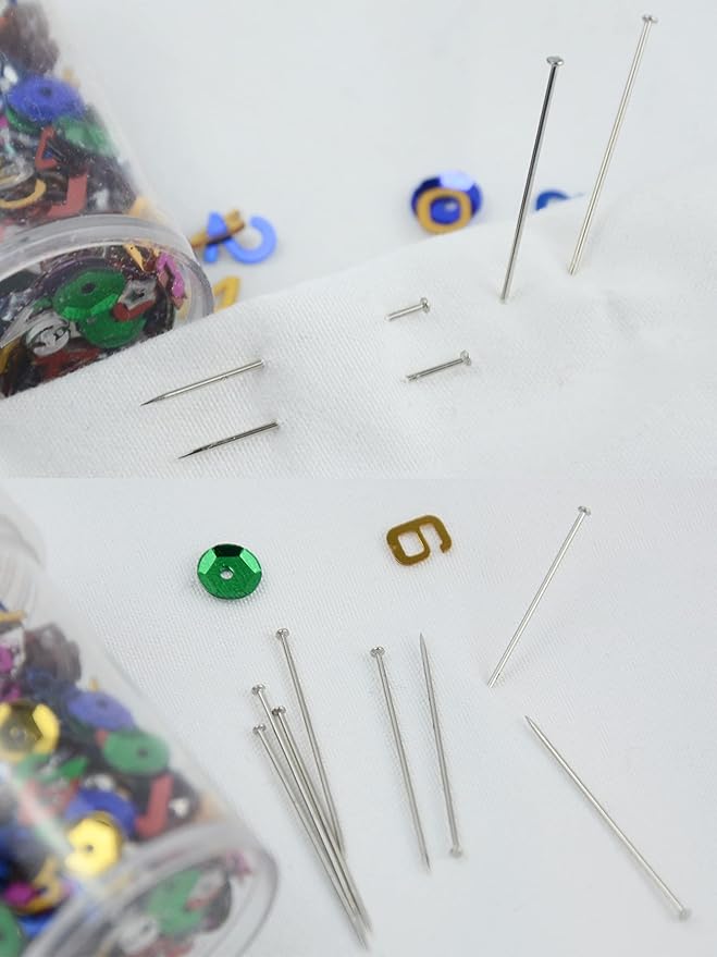3000 Pieces Head Pins Fine Stainless Steel Pin Dressmaker Pins Fine Satin Pin for Sewing and Craft, Jewelry Making 1 1/16 Inch