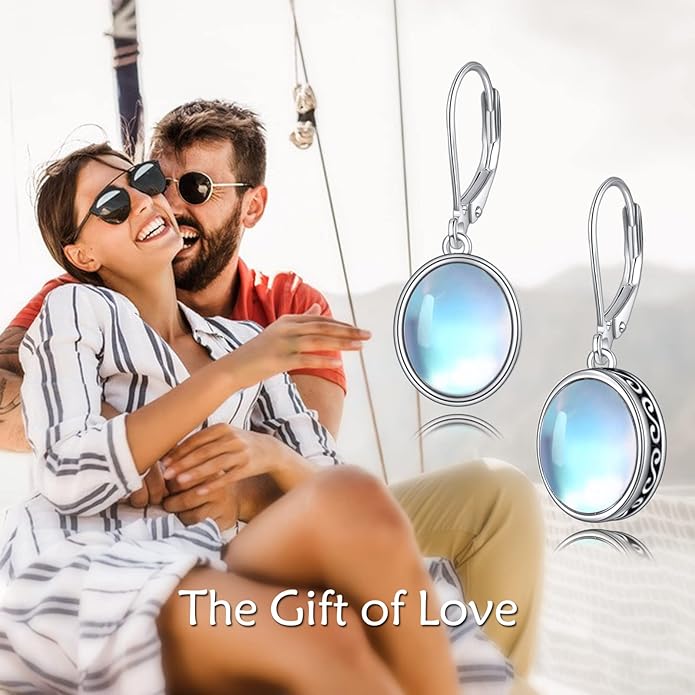 POPLYKE Celtic Filigree Teardrop Drop Dangle Earrings Sterling Silver Leverback Earrings Jewelry for Women