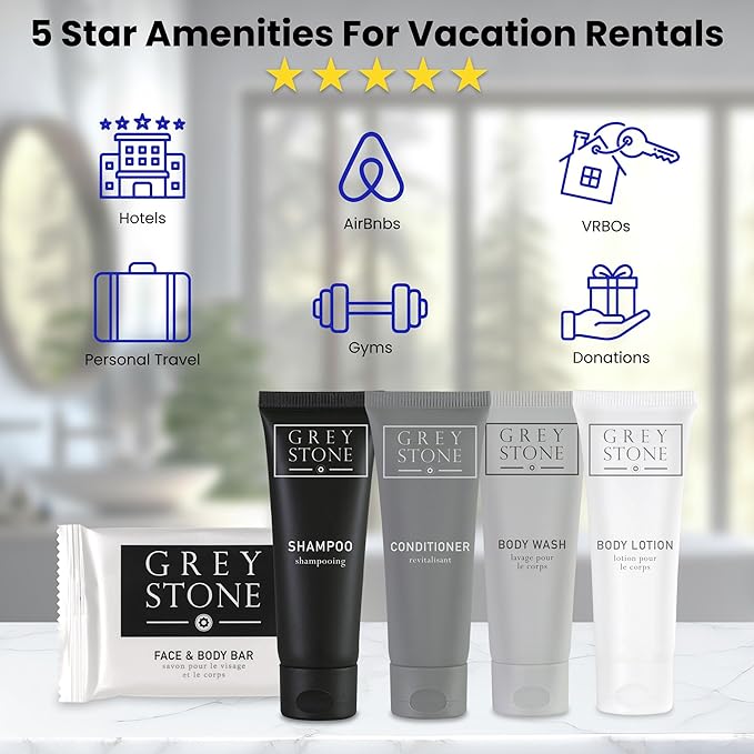 LodgMate Greystone Hotel Body Wash Tubes, Travel Size Bulk Amenities, 1 oz, Case of 150