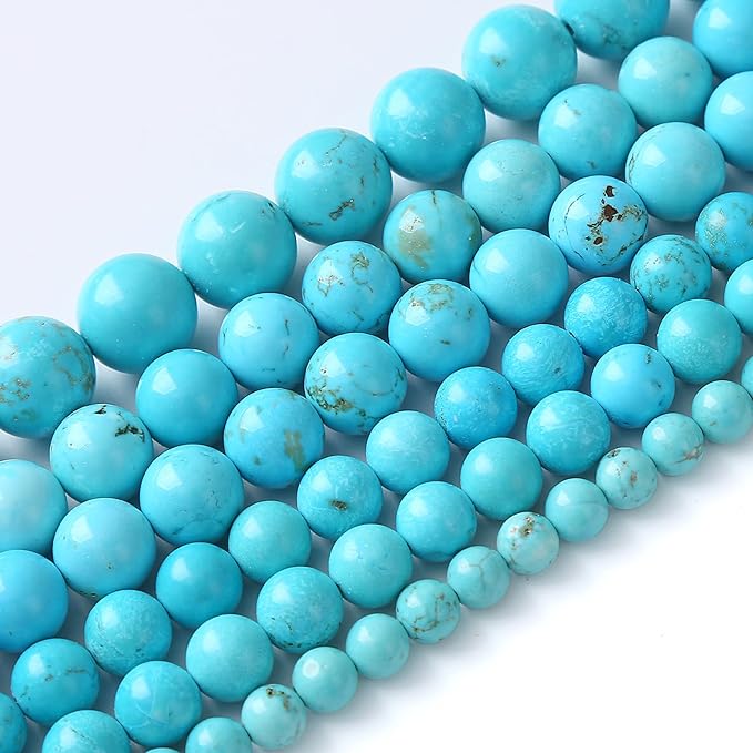 8MM 46PCS Natural Stone Turquoise Beads for Jewelry Making DIY Bracelet