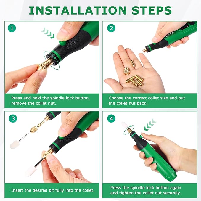 Mini Cordless Rotary Tool, Polishing Kit with 158 Accessories, Multi-Purpose Power Rotary Multi Tool for Polishing, Engraving, Sanding, Drilling, Etching, Cutting Grinding DIY Crafts