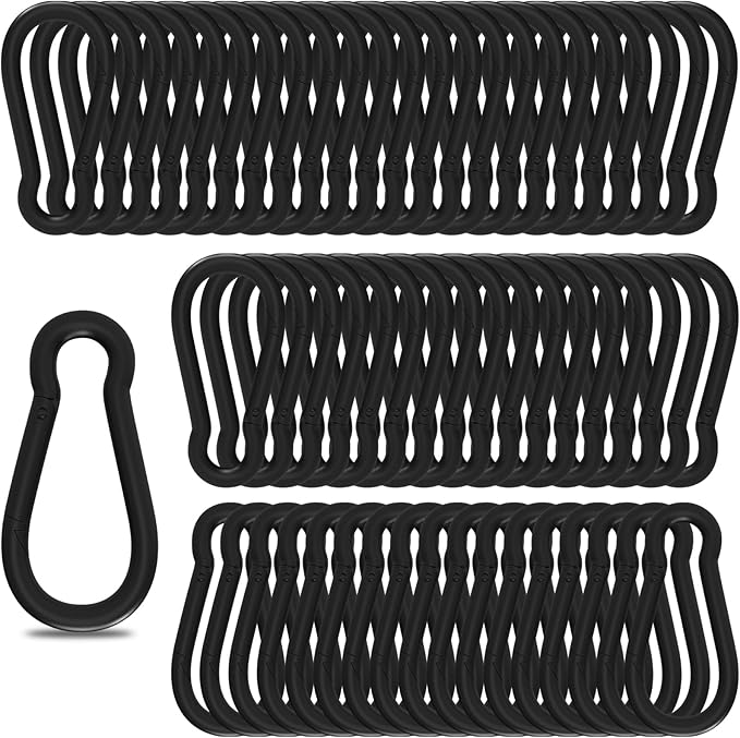Carabiner Clip Spring Snap Hook, Heavy Duty Spring Snap Hook, Quick Link Keychain Clip for Keys Swing Set Camping Fishing Hiking Traveling