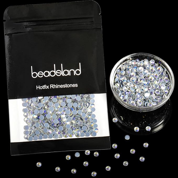 Beadsland Hotfix Rhinestones, 2880pcs Flatback Crystal Rhinestones for Crafts Clothes DIY Decorations, Starry Sky, SS8, 2.3-2.5mm