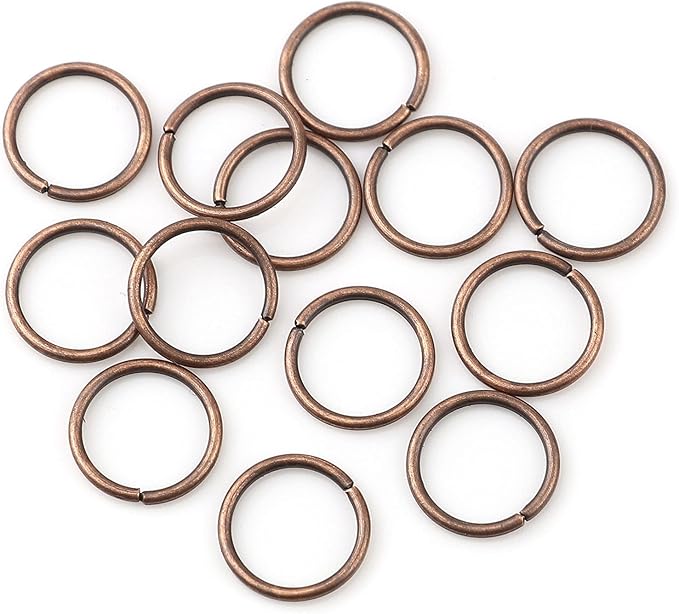 200 Pieces - 7mm Jump Rings Antique Copper - 21 Gauge (0.7mm Thickness)