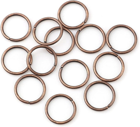 200 Pieces - 7mm Jump Rings Antique Copper - 21 Gauge (0.7mm Thickness)