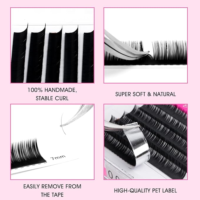 TDANCE Bottom Lash Extension 0.03/0.05/0.07mm Thickness Bottom Lashes Lower Lash Extensions B Curl 5-7mm Mixed Under Bottom Eyelashes (0.03-B,5-7 mm)