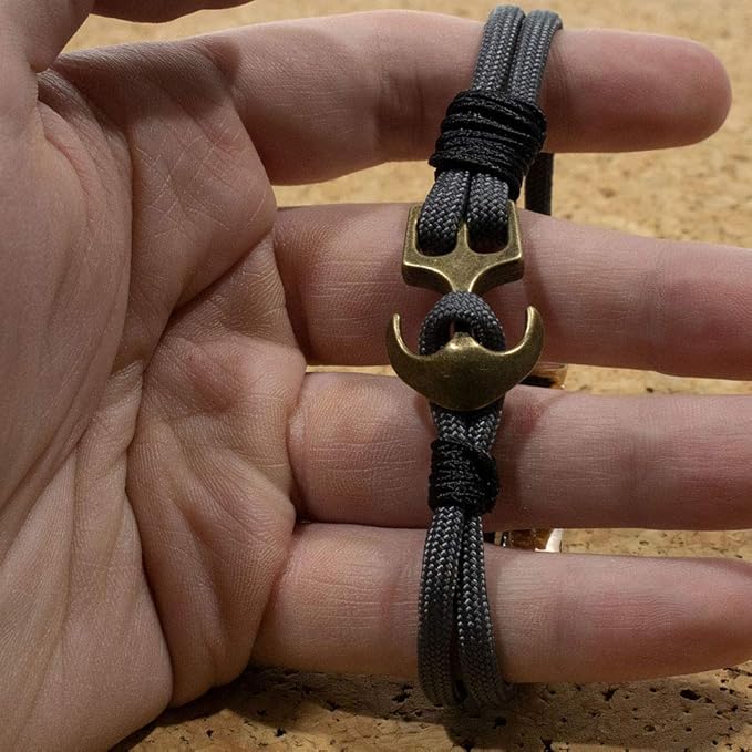 Paracord Planet Two Hole Clasps – Anchor, Bronze (5 Pack)