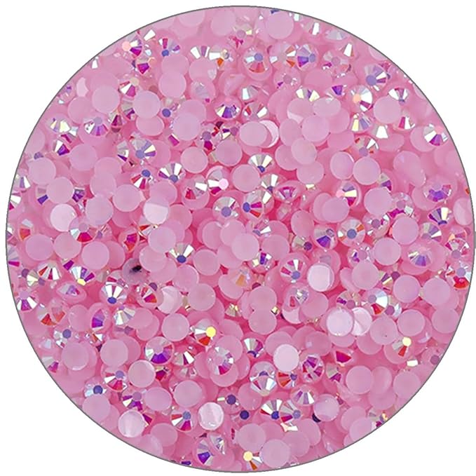 1000 Pieces SS20 5mm Flatback Rhinestones Clear Glasses Round Gems AB Crystals for Nail Art DIY Crafts Clothes Glitter Stones （Light Pink）