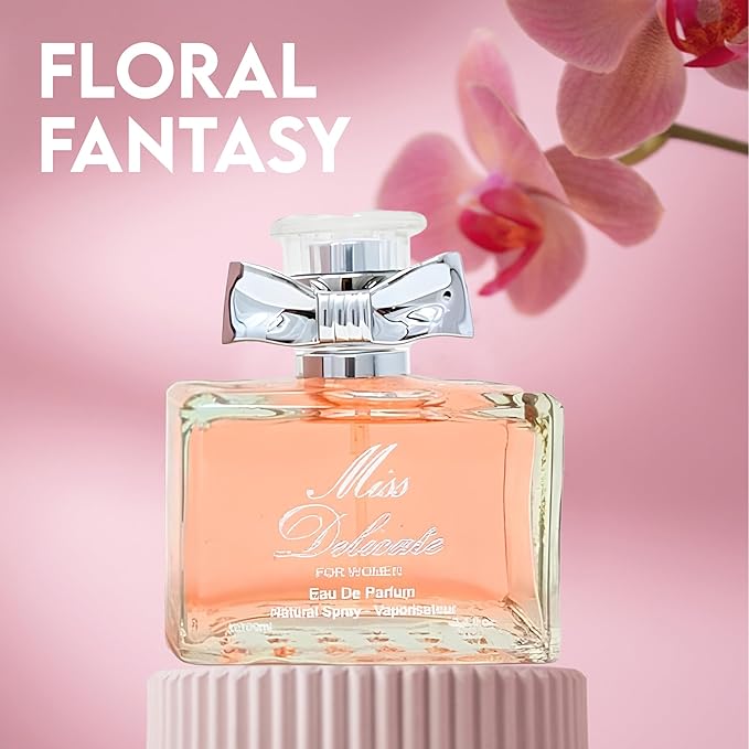 A CENTER Perfume Set for Women - 3PCS Floral Long Lating Fragrance with Jasmine, Rose & Lily of the Valley | 3.4 Fl Oz Each Women Cologne Gift Set (My Dear/Miss Delicate/Madam)