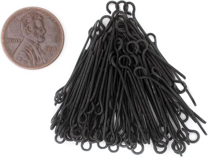 The Bead Chest Midnight Brass 21 Gauge 1 Inch Eye Pins (Approx 100 Pieces)