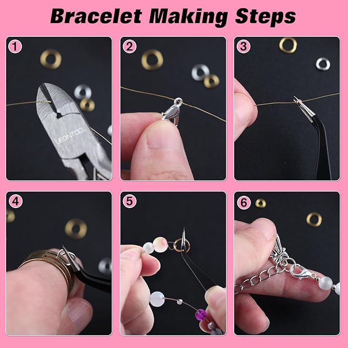 930 Pcs Jump Rings Lobster Clasps with Jewelry Pliers for Jewelry Making and Repair, Needle Nose, Round Nose Pliers and Wire Cutter, Tweezer, Thimble Ring for Wire Wrapping, Bracelets Crafts