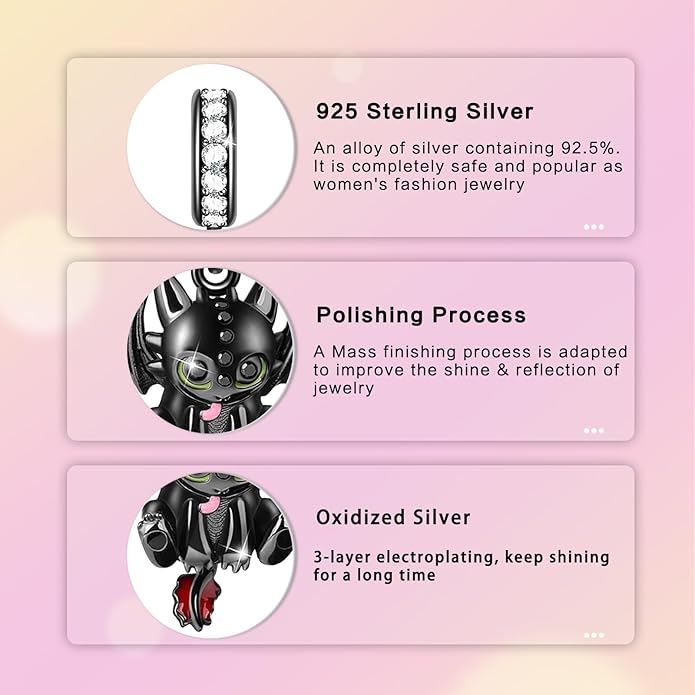 Hamsa Hand Dragon Bible Cross Prayer Charm 925 Sterling Silver Charms Fits Women's Charm Bracelet and Necklace Bead Charms Jewelry Gifts for Sister Friend