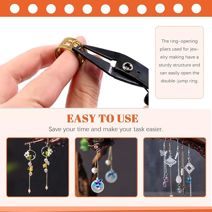Tanstic 350 Pcs Split Jump Rings Set, 1/4" 7 Colors Double Closed & Loop Jump Rings with Opener & Pliers for DIY Jewelry Craft