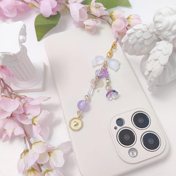 1-4PCS Cute Phone Charms Aesthetic Y2K Cell Phone Charms Strap Pink Strawberry Butterfly Star PhoneCharm Y2K Accessories for Bag Keychain Airpods Camera Pendants Decor