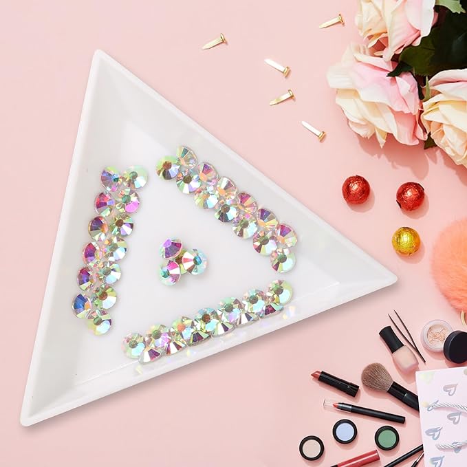 2880 pcs Glue Fix Crystal Flatback Rhinestones Glass Diamantes Gems for Crafting Nail Art Crafts Decorations Clothes Shoes 2.0 mm (ss6, Crystal AB)