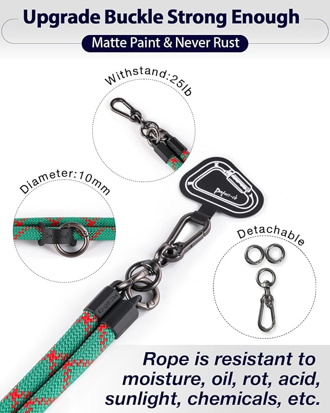 project-cb Cell Phone Lanyard ×1, Tether Tab ×2, Universal Adjustable Phone Strap, Crossbody, Neck Phone Lanyard, Rope Strap