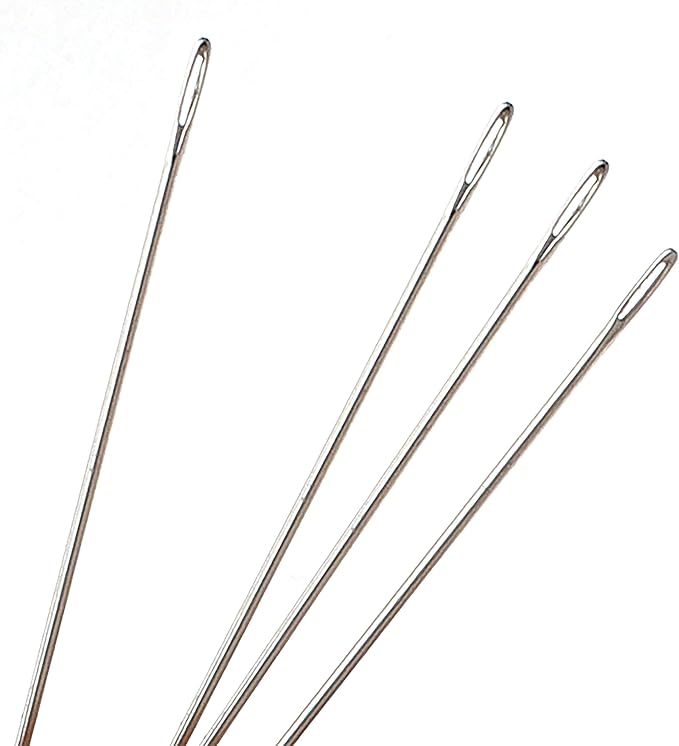 Pony Beading Needles, Size 10, Pack of 6, Box of 5 Packs, 2 Inches, Made in India, Use for Loom Weaving Beadwork, Off-Loom Stitching and Jewelry Making with Seed Beads