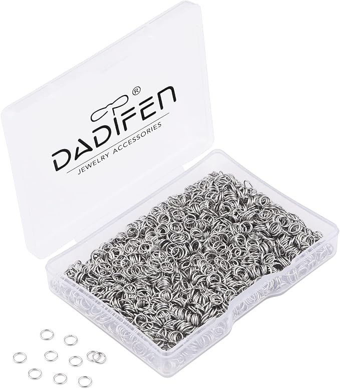 2000pcs 304 Stainless-Steel Jump Rings for Jewelry Making Supplies 0.5x4mm Boxed Silver Open Jump Rings Jewelry Findings Open Rings for DIY Bracelet Earrings Necklace Charms Connectors O Ring