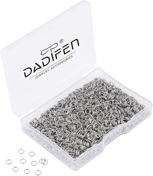 2000pcs 304 Stainless-Steel Jump Rings for Jewelry Making Supplies 0.5x4mm Boxed Silver Open Jump Rings Jewelry Findings Open Rings for DIY Bracelet Earrings Necklace Charms Connectors O Ring
