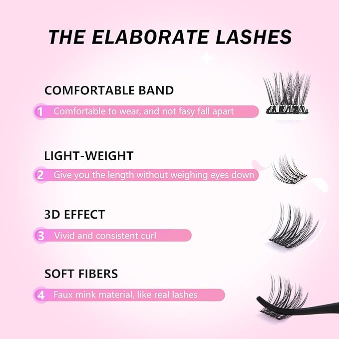 GAQQI Lash Clusters Kit, DIY Lash Extension Kit 120PCS Cluster Lashes C Curl, Wispy Eyelash Clusters 10-16MM with Lash Bond and Seal,Lash Remover and Lash Applicator (GQ19-KIT)