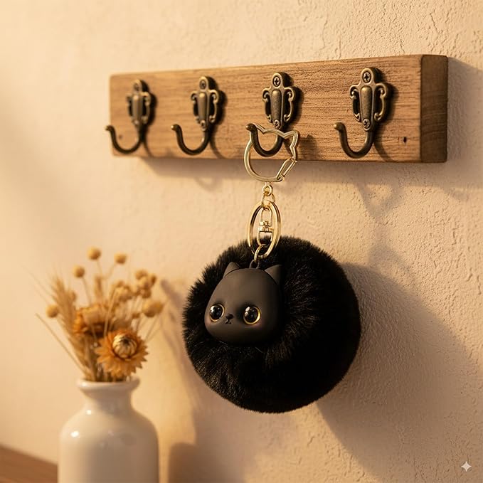 Cat Keychain bag charms for handbags Cute Keychains for Women Kawaii Cat Backpacks Accessories cat plush keychain