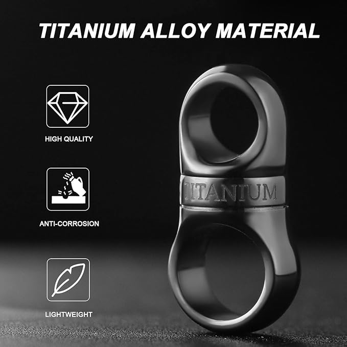 TISUR Titanium Key Ring, Key Chain Rings Heavy Duty Swivel Keyrings Carabiner Keychain For Men And Women Key Chain Assecories