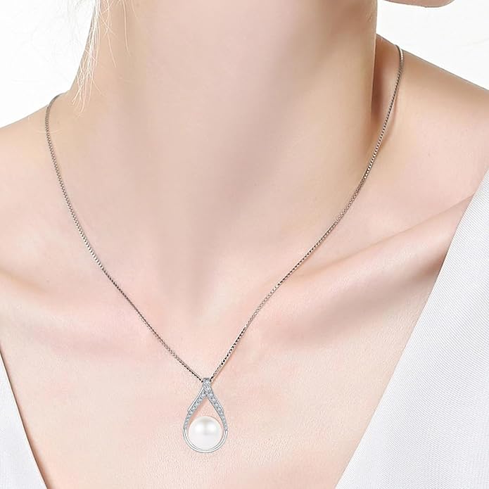 Tahitian Black Pearl Necklaces for Women 10-11mm - Pearl Necklace Phoenix Pendant | with 925 Sterling Silver 18" Chain - Christmas Mothers Day Valentine's Day Gifts For Women Wife Mom Grandma Girlfriend Daughter Her Best Friend Birthday Anniversary Fin...