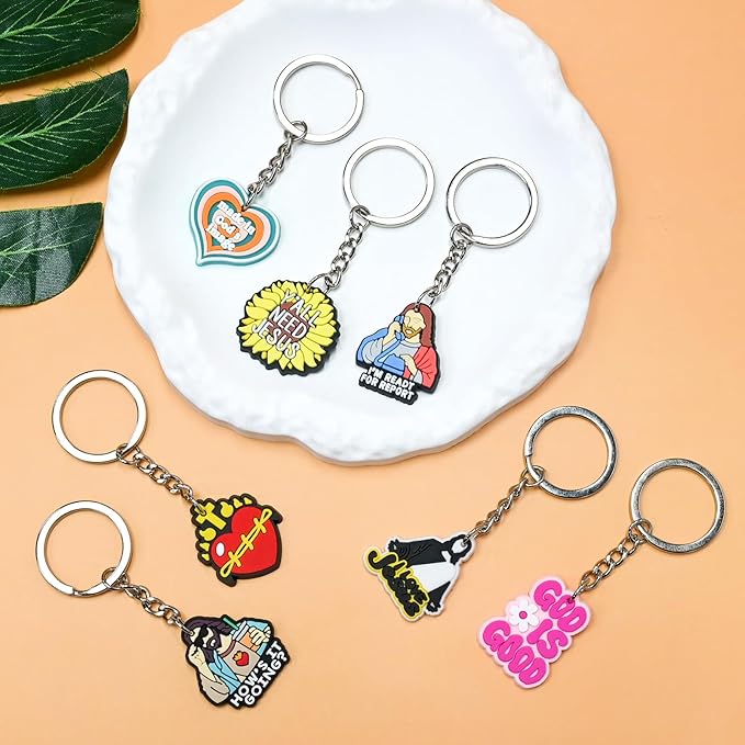 Keychains Bulk DIY Cute Keychain Charms Backpack Charms for Girls Backpack Keychains PVC Key Ring Party gifts