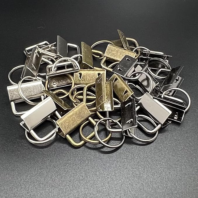 51 Sets of Key Fob Hardware Jaws Pliers with Rubber Tips - Perfect for Installation, Random Color