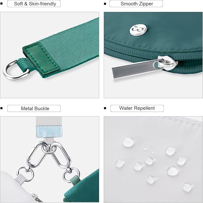 Babysun Mini Zip Around Dual Pouch Wristlet With 2 Straps Wristlet Keychain Wallet for Women Coin Purse Small Cute for Teen Girl