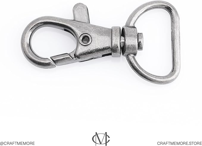 20pcs Swivel Lobster Claw Clasp Trigger Snap Hooks for Purse Making Macrame Lanyard Clip CSPS (5/8 Inch, Gunmetal)