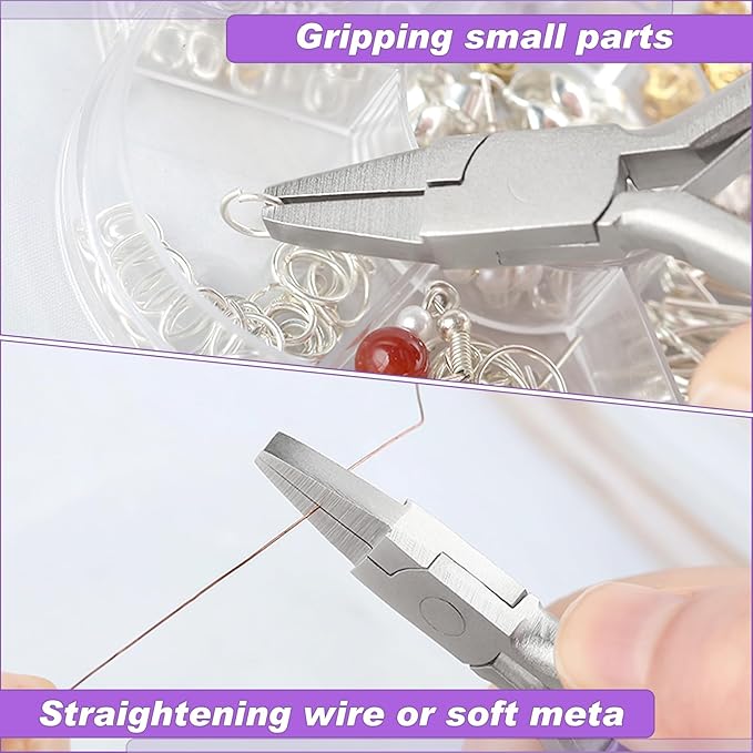 3 Inches Duckbill Pliers Mini Flat Nose Pliers Miniature Pocket Plier Mini Precision Pliers For Jewelry Making Bending Wire Small Object Gripping Beading Looping Shaping Wire