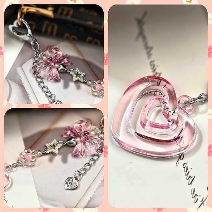 Novelty keychains Aesthetic Y2K Keychain Charms Stylish Keychains Accessories for Women Bag Purse Gifts