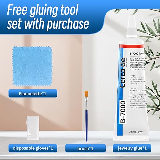 Jewelry Glue，Glue for Jewelry Making Repair，Suitable for bonding gem, Pearls, Earrings, Rings, Bracelets, Rhinestones, and Metals。Strong Waterproof Clear Adhesive 。2oz。