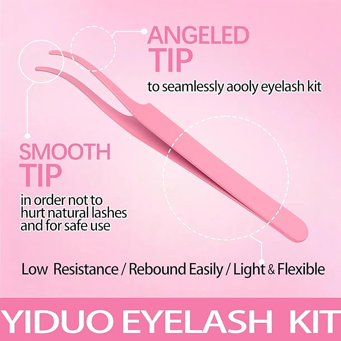 YIDUO Natural Wispy Eyelash Clusters Lashes Clusters Kit 10-16mm DIY Lashes Extension Kit 300pcs C Curl Individual Lashes Cluster with Lash Bond and Seal|Removers|Tweezers