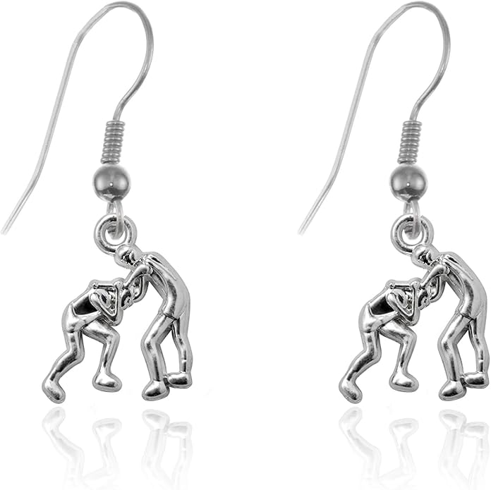 Inspired Silver - Silver Customized Charm French Hook Drop Earrings with Cubic Zirconia Jewelry