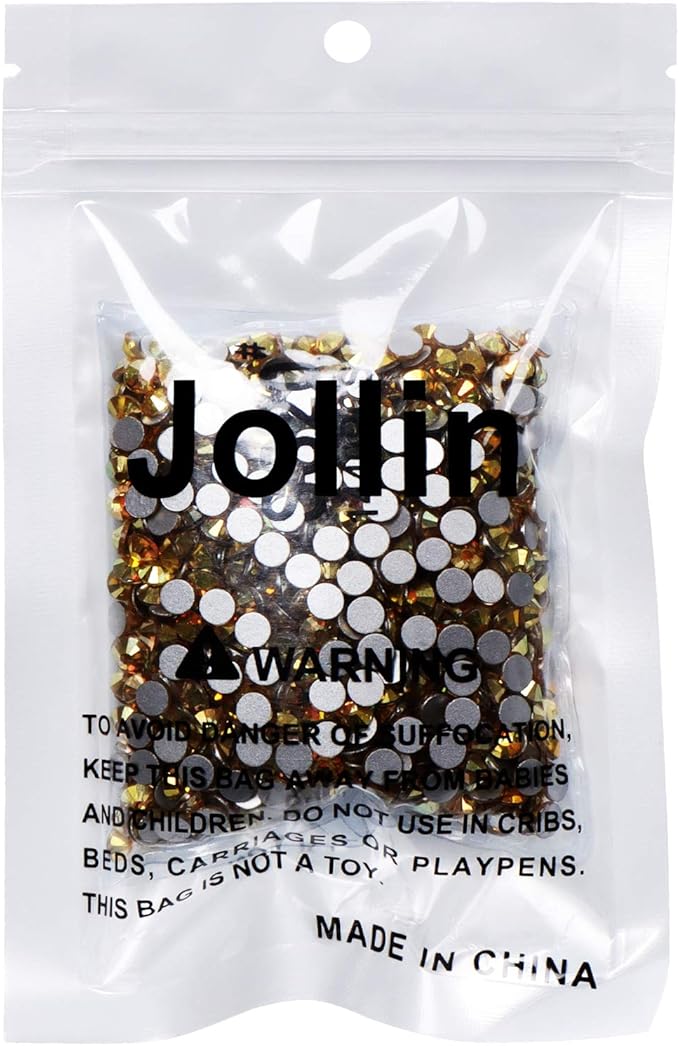 1440 Pieces Flatback Rhinestones Glue Fix Crystal Glass Diamantes Gems for Crafting Nail Art Crafts Decorations Clothes Shoes 4.8 mm (ss20, Metallic Sunshine)