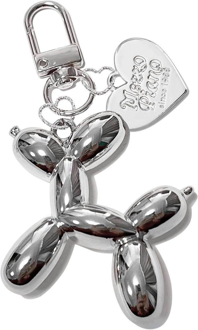 LAEKOU Jelly Balloon Dog Design Keychain for Women, Cute Girls Key Chain, Bag Charms Accessories for Car Purse Backpack