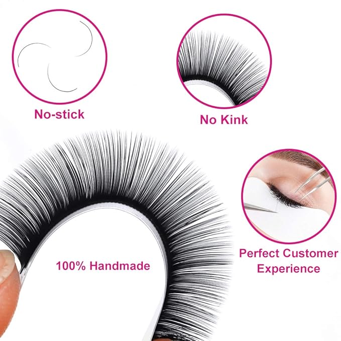 Lash Extension J B C CC D DD LC LD Eyelash Extension Supplies Classic Lash Extensions Professional Individual Lashes Premium Silk 0.10 0.12 0.15 0.18 0.20 0.25 Available (0.15-C, 16mm)