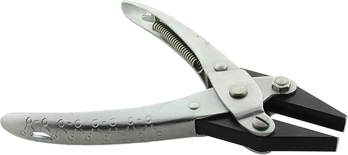The Beadsmith Half Round and Concave Parallel Pliers – 5.5 inches (140mm) Steel tool for jewelry making, with spring