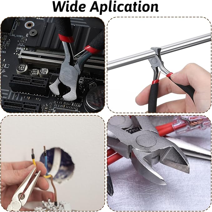 2 Pcs End Cutting Pliers For Jewelry Making, Small Needle Nose Plier Set Nail Puller Pliers, Zipper Repair Tool Jewelry Plier for Jewelrys Making, Handmade Craft
