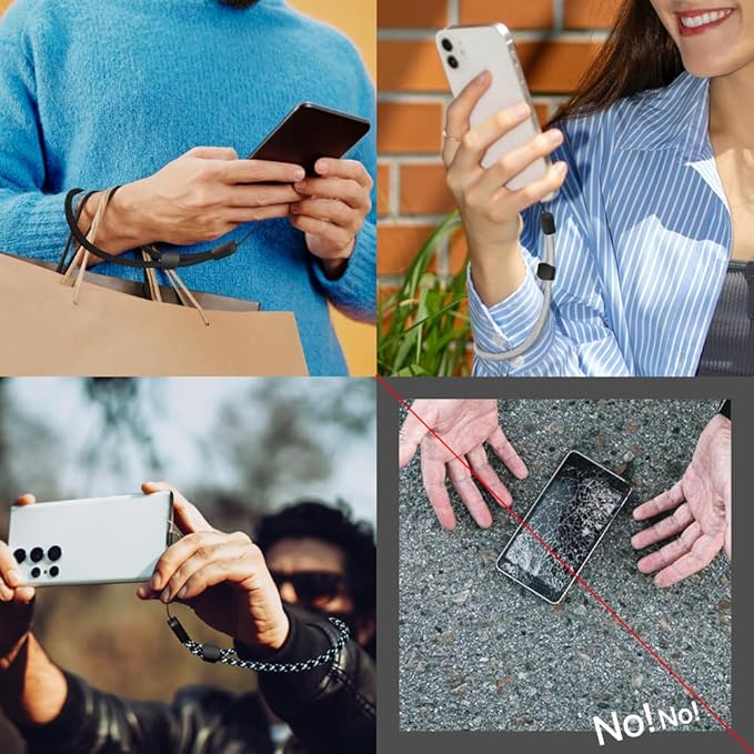 Cell Phone Wrist Strap, 5 Pack Adjustable Wrist Lanyard for Around The Hand With Tether Tabs Compatible with iPhone and Most Cell Phone