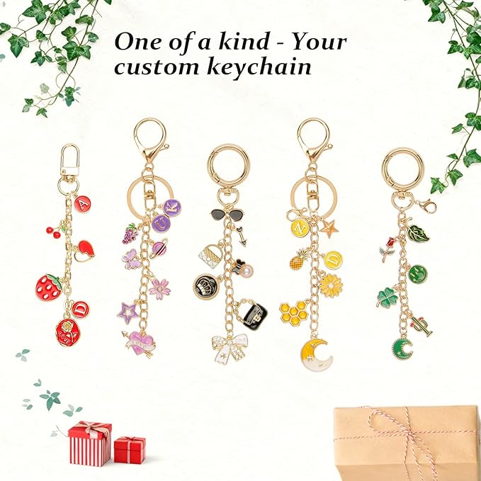 360 Pcs Charms Lip Gloss Keychain Making Kit,Including Key Clips, Lobster Claw Keychains, Extension Chains, Jewelry Pliers, and Bag Charm kit, Suitable for Jewelry Making Christmas gift for women